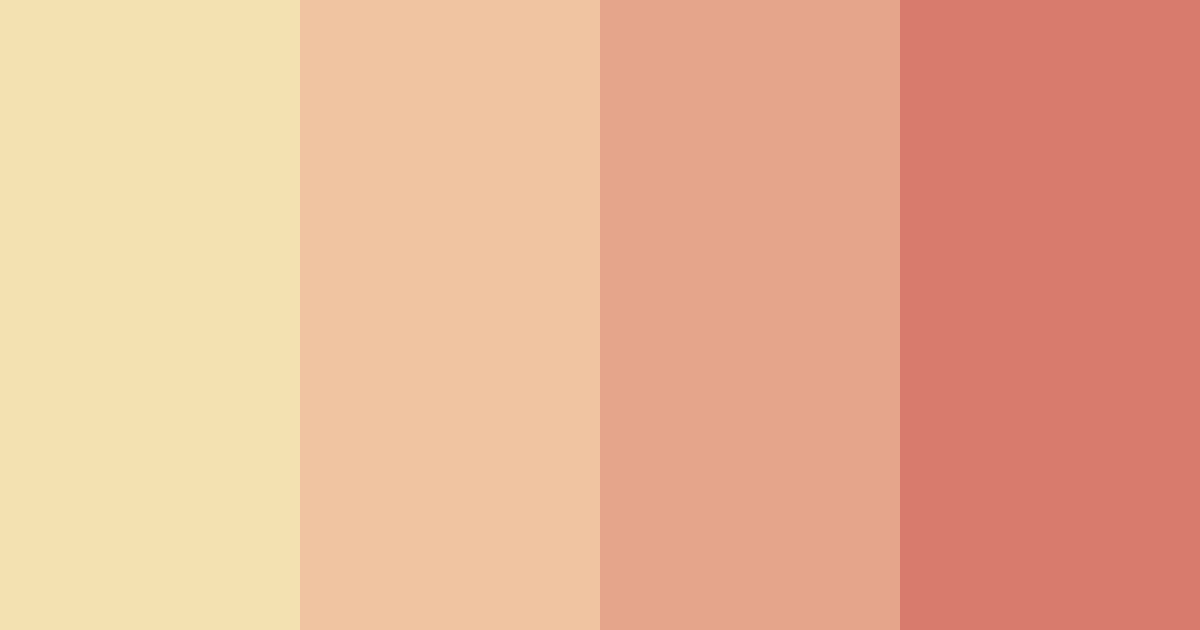 Download peachy tones color palette PNG image (landscape)