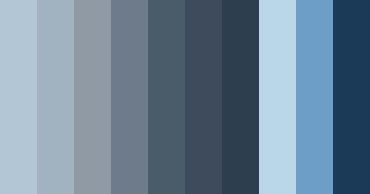 Futuristic Bender Blues Color Palette - Hex Codes & PNG Download