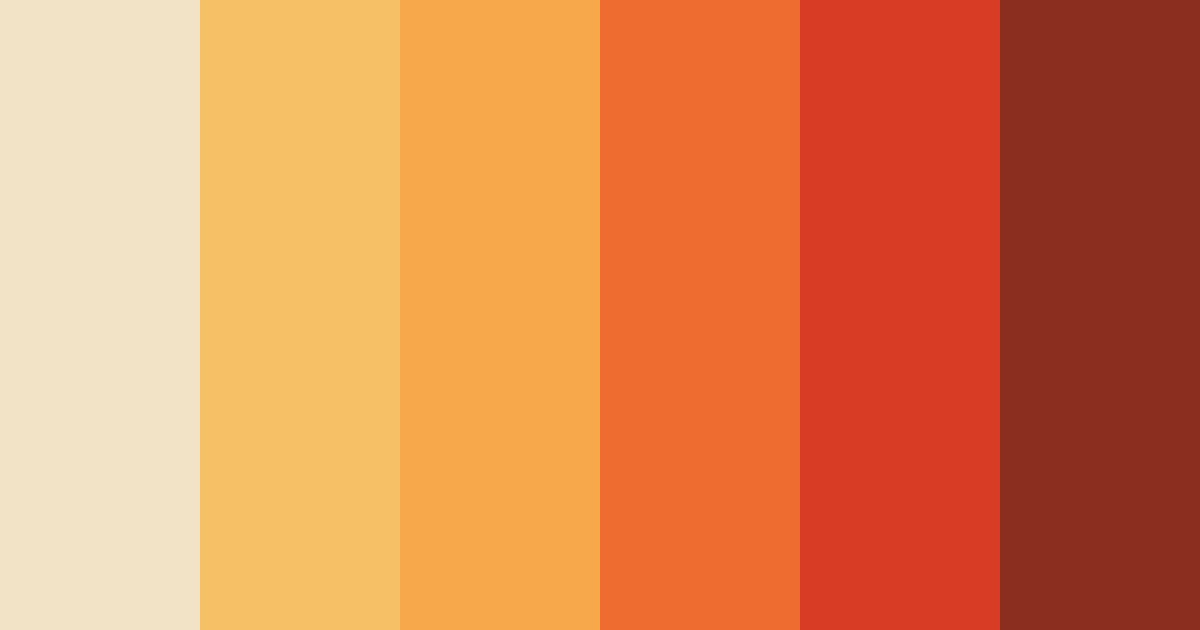 Download warm orange color palette PNG image (landscape)