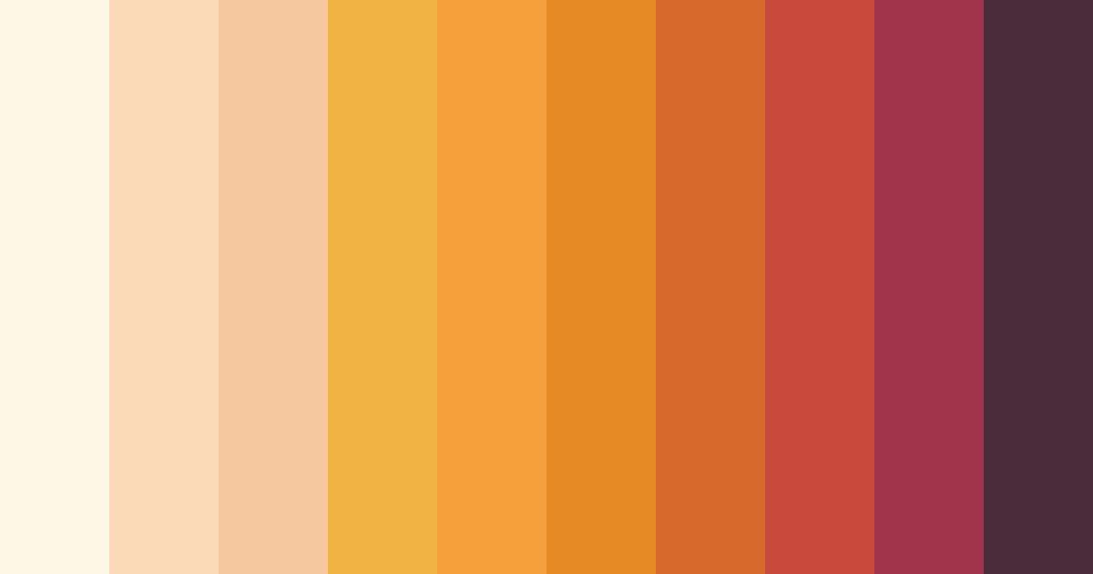 Download golden orange color palette PNG image (landscape)