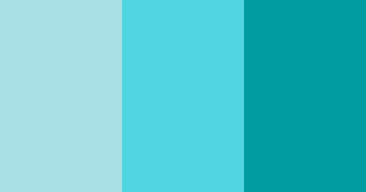 Download teal mermaid color palette PNG image (landscape)