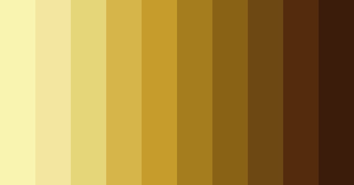 Download shades of yellow color palette PNG image (landscape)