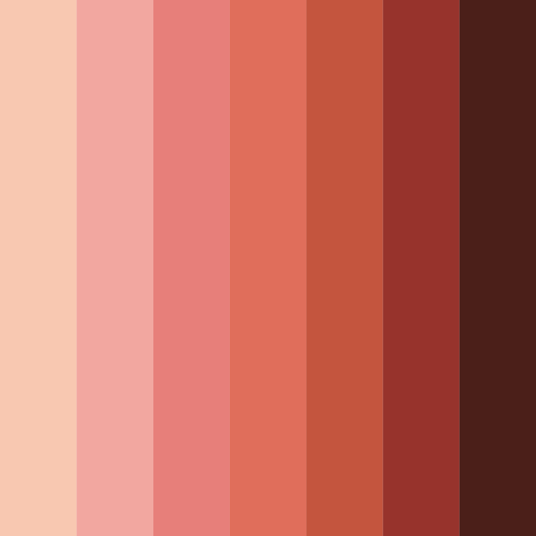 Download red sunset color palette PNG image (square)