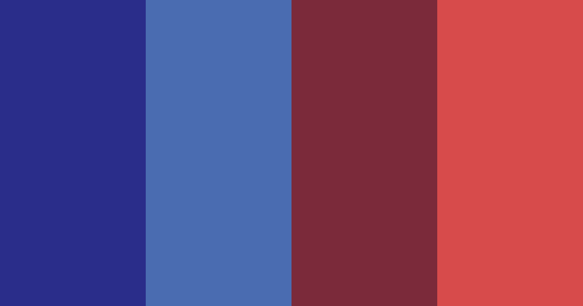 Download vibrant blue crimson color palette PNG image (landscape)