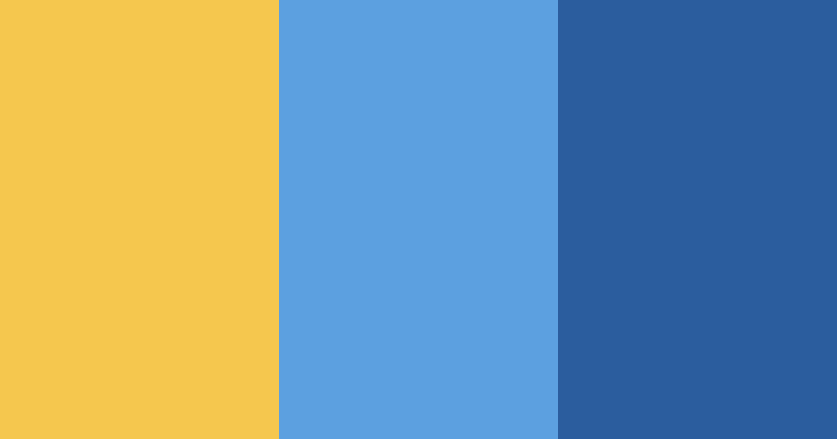 Download bright blue and gold color palette PNG image (landscape)