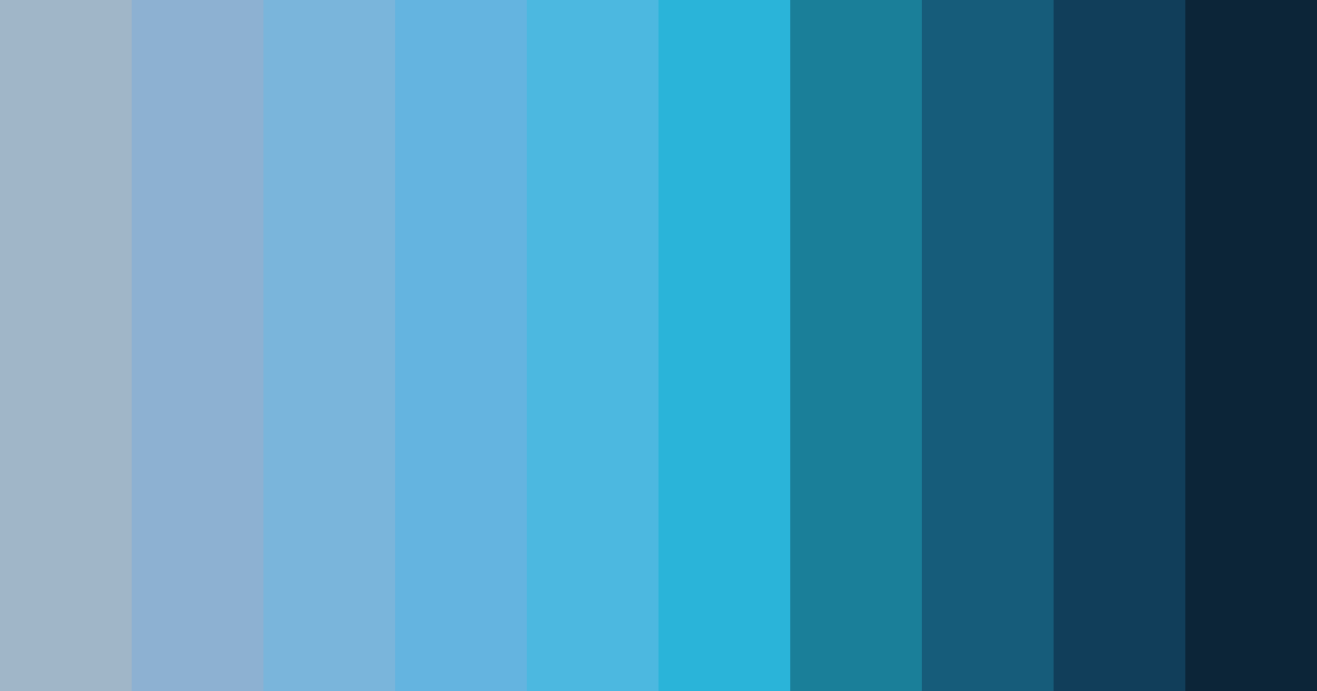 Download shades of blue color palette PNG image (landscape)