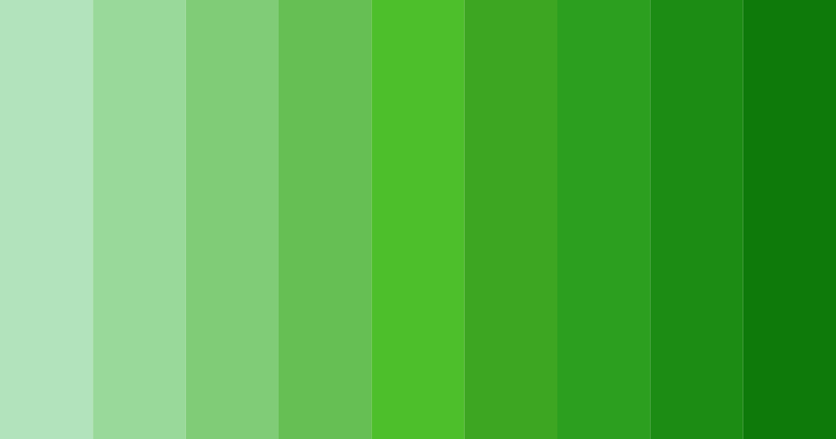 Download shades of green color palette PNG image (landscape)