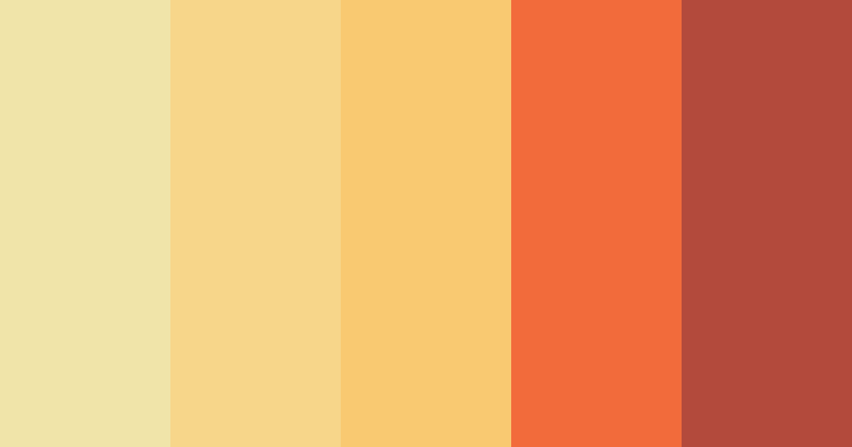 Warm Yellow Color Palette - Hex Codes & PNG Download