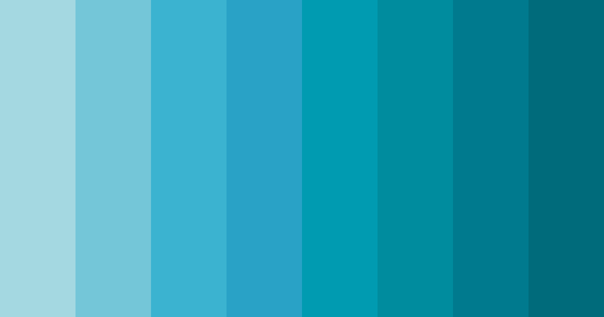 Download shades of blue color palette PNG image (landscape)