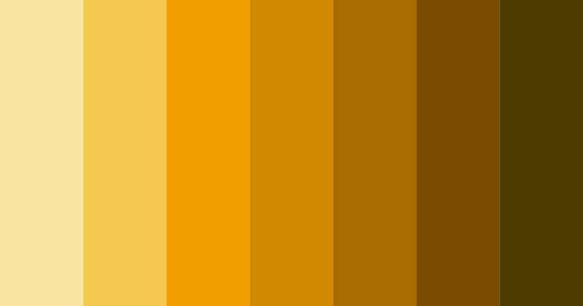 Download golden shades color palette PNG image (landscape)