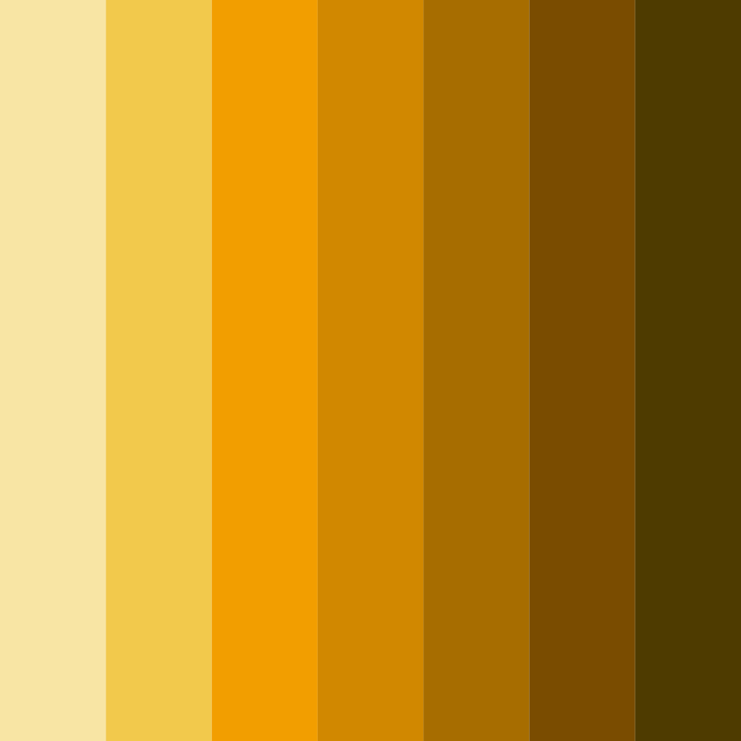 Download golden shades color palette PNG image (square)