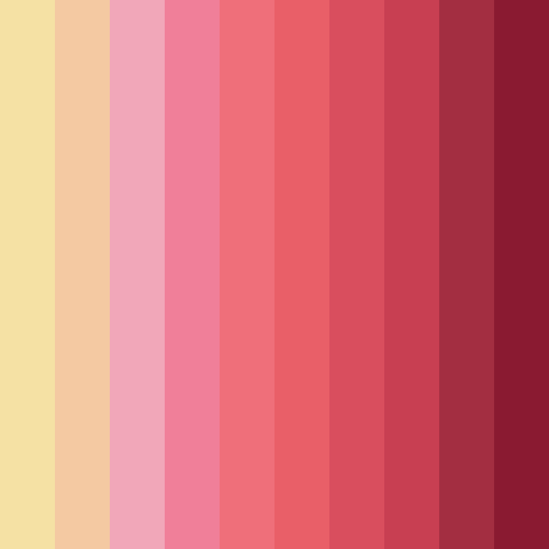 Download blushing sunset color palette PNG image (square)