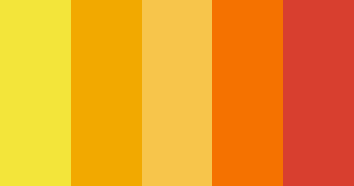 Yellow Sunburst Color Palette - Hex Codes & PNG Download