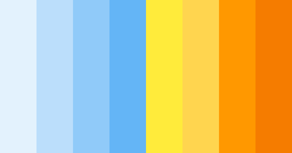 Blue Sunset Color Palette - Hex Codes & PNG Download
