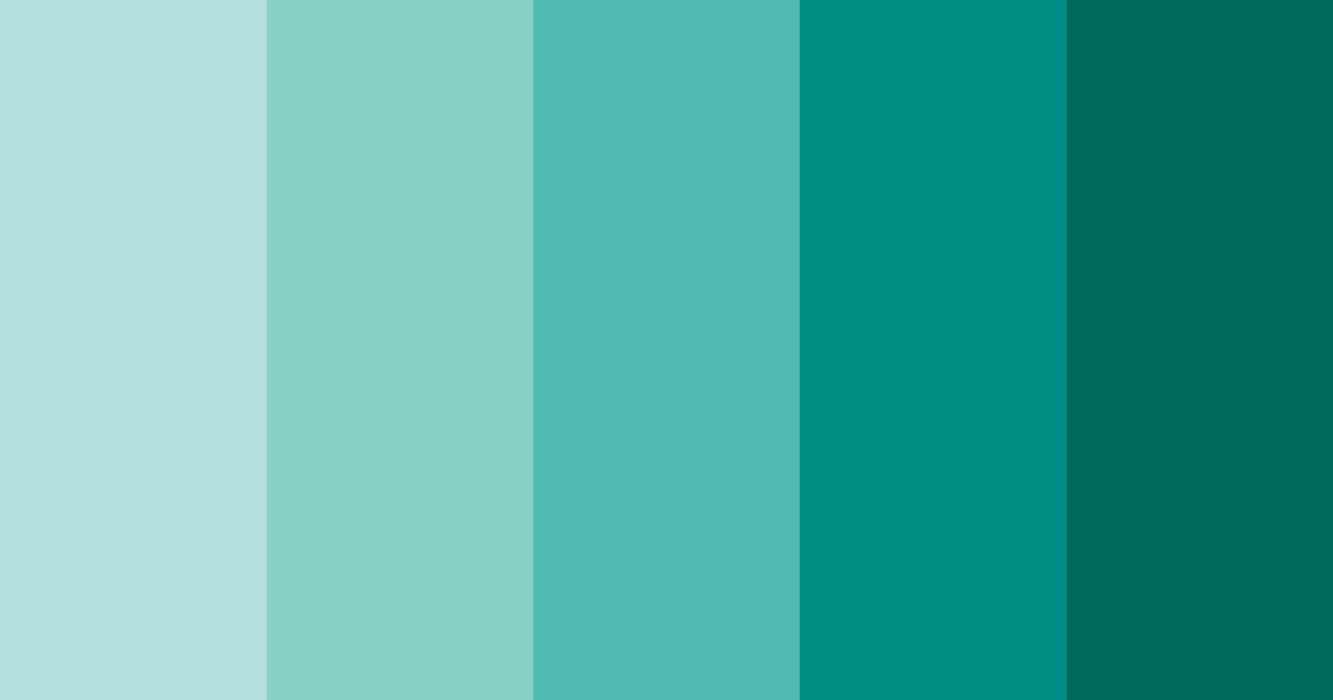 Teal Oasis Color Palette - Hex Codes & PNG Download