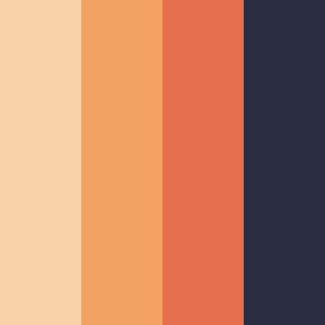 Download autumn orange color palette PNG image (square)