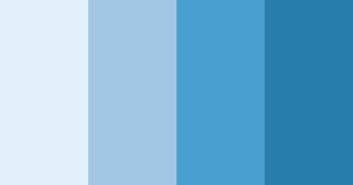 Download shades of blue color palette PNG image (landscape)