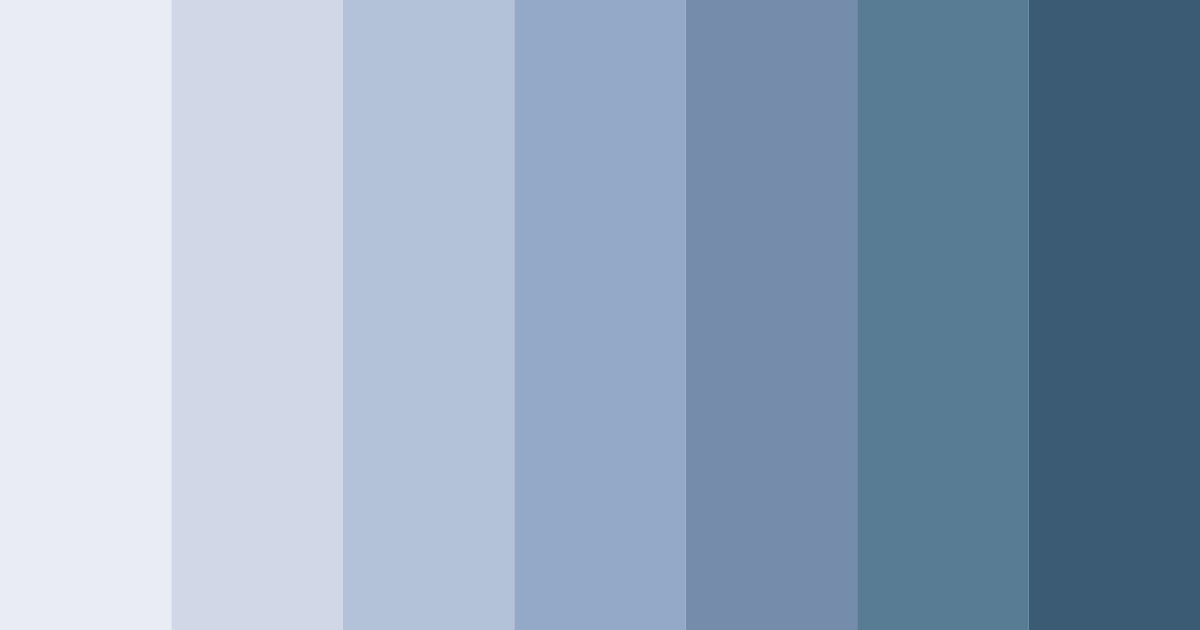 Download shades of blue color palette PNG image (landscape)