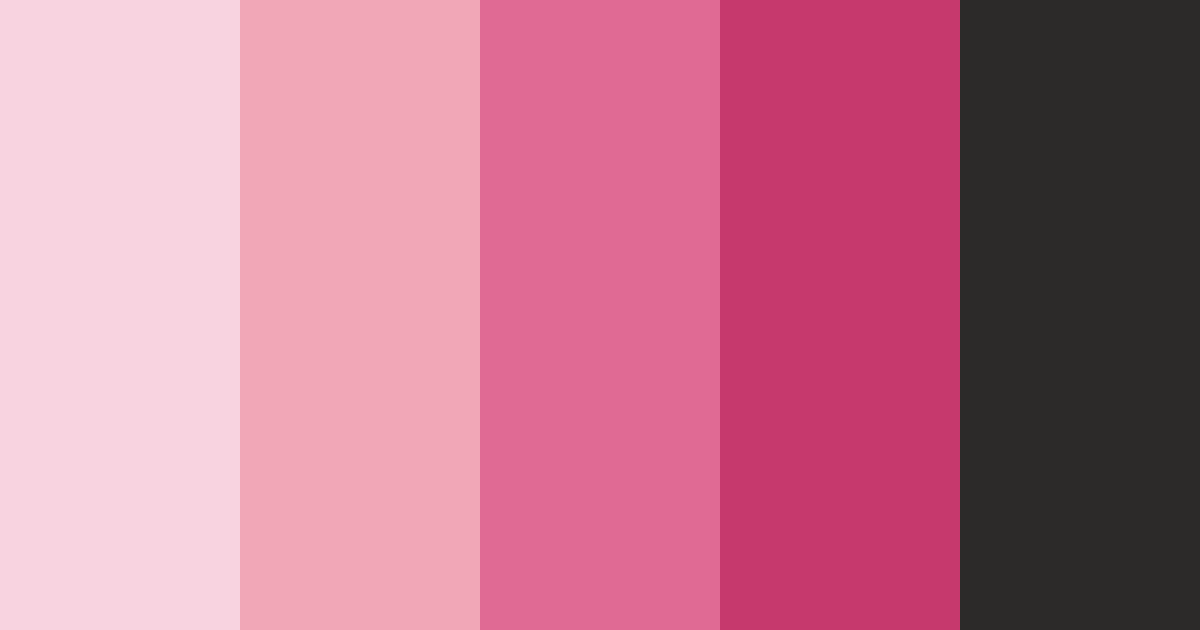 Download pink and black elegance color palette PNG image (landscape)