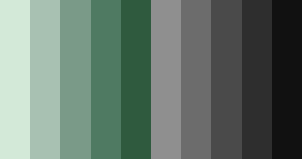 Download shades of green and grey color palette PNG image (landscape)