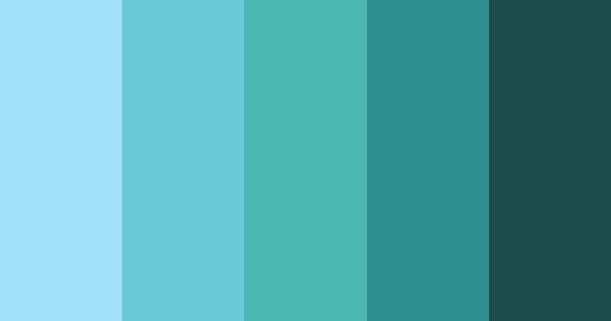 Teal Ocean Color Palette - Hex Codes & PNG Download