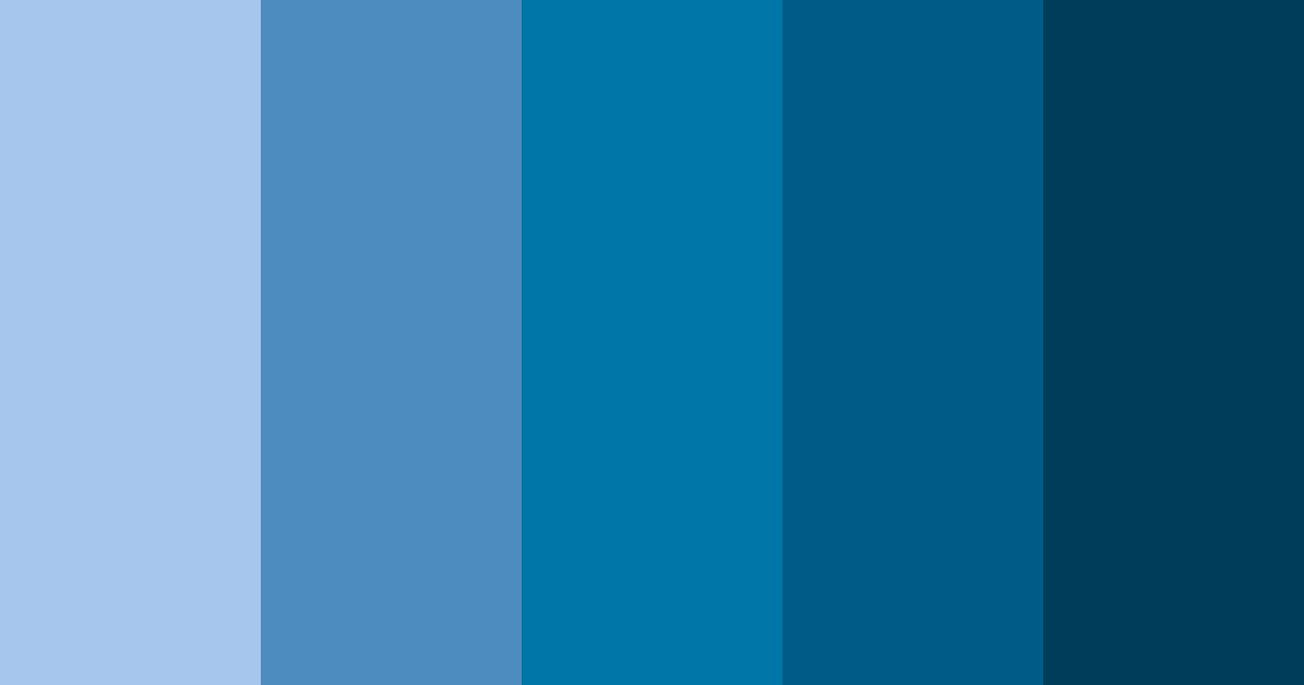 Download oceanic sapphire color palette PNG image (landscape)