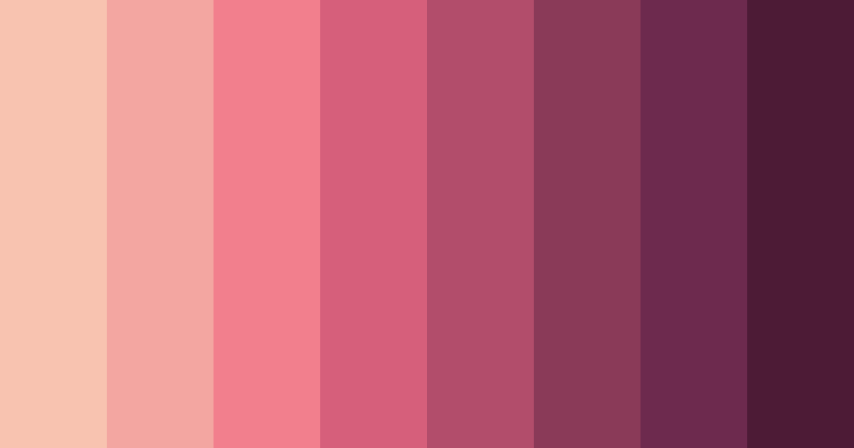 Download blushing blooms color palette PNG image (landscape)