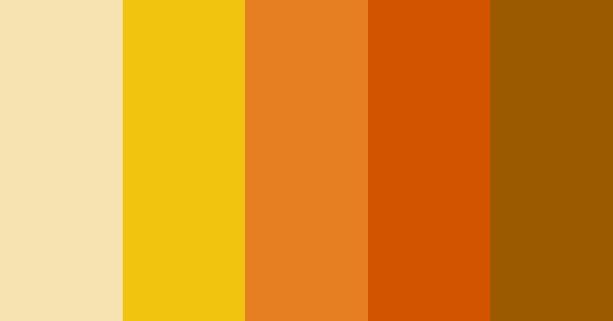 Download orange sunshine color palette PNG image (landscape)