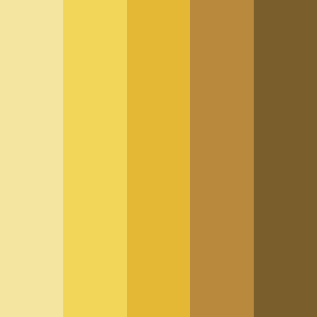 Download shades of yellow color palette PNG image (square)