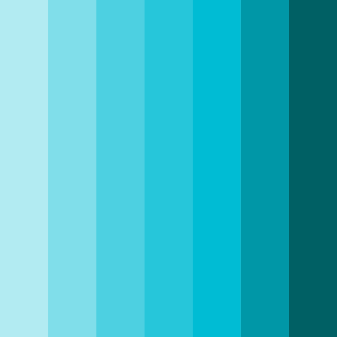 Download tropical teal dreams color palette PNG image (square)