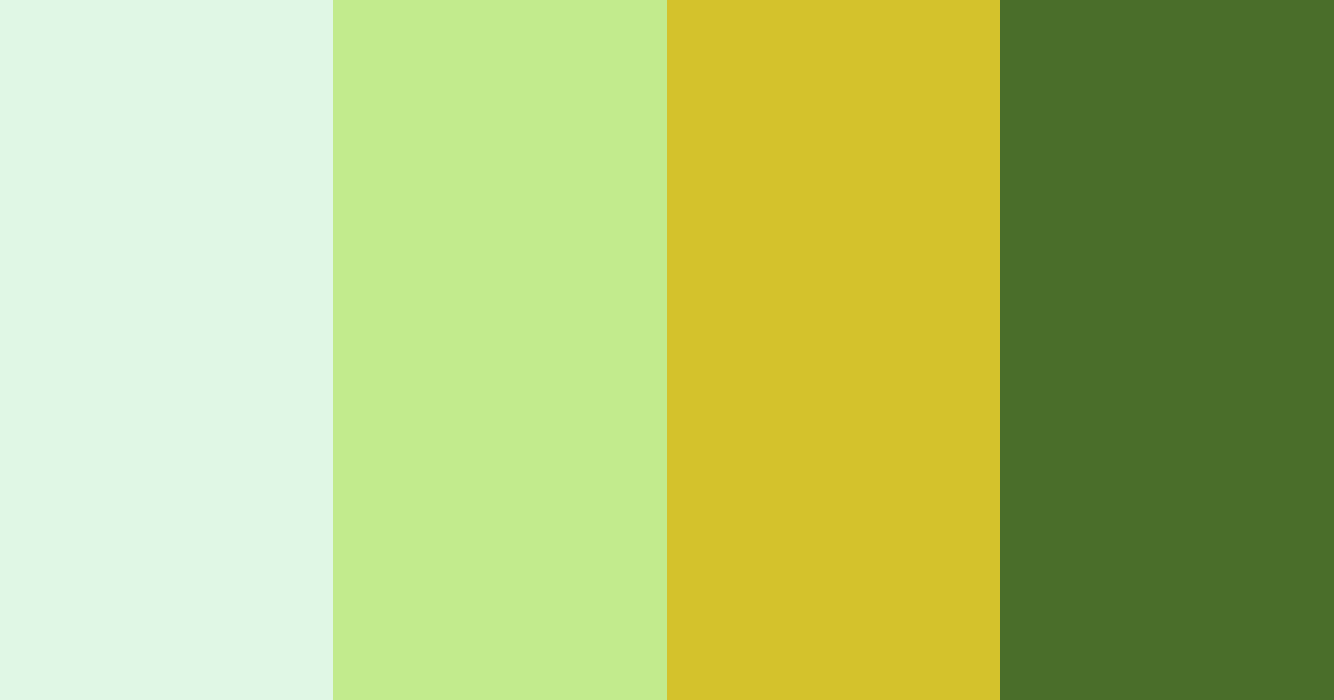 Download green yellow color palette PNG image (landscape)