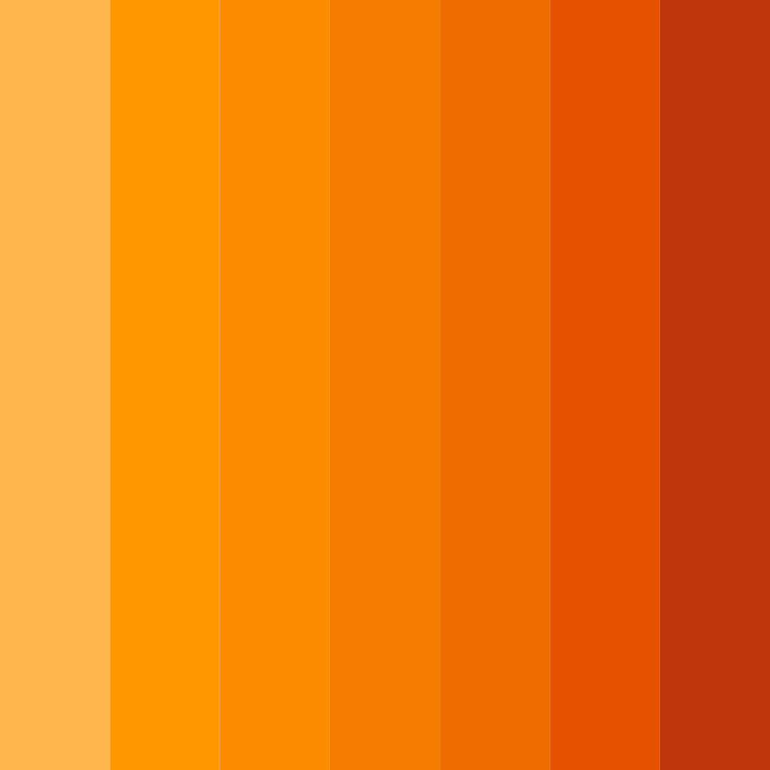 Download orange sunrise color palette PNG image (square)