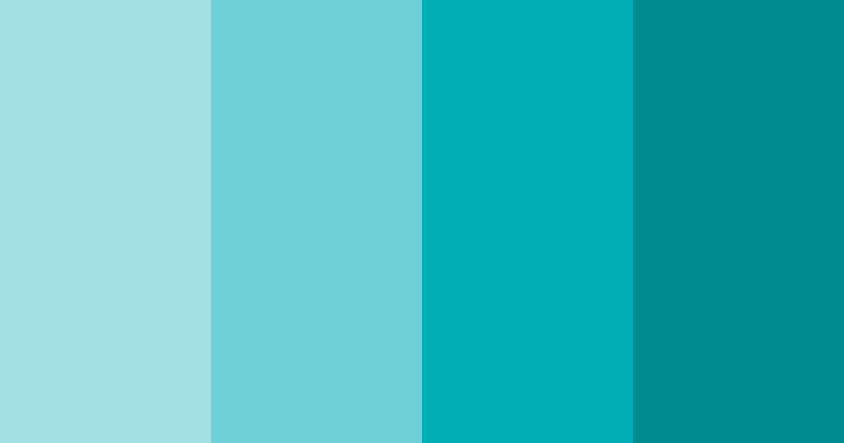 Download tropical teal breeze color palette PNG image (landscape)