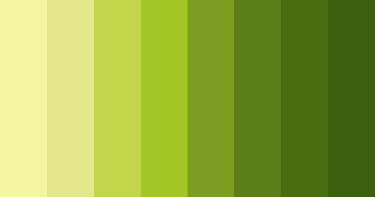 Download shades of green color palette PNG image (landscape)