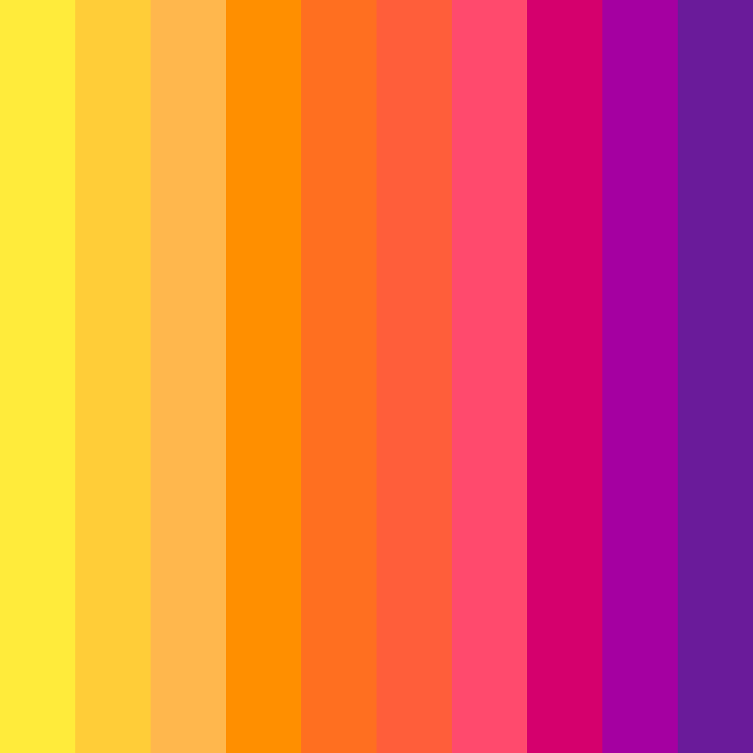 Download vibrant yellow-red color palette PNG image (square)