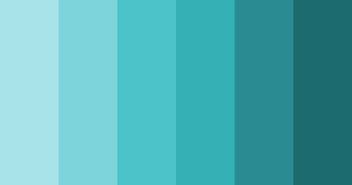 Aqua Serenity Color Palette - Hex Codes & PNG Download