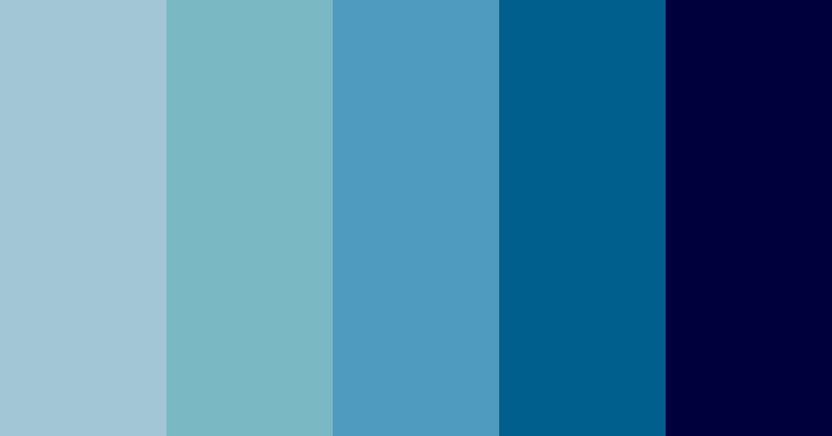 Minty Blue Night Color Palette - Hex Codes & PNG Download