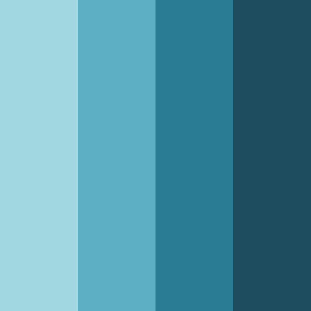 Download shades of blue color palette PNG image (square)