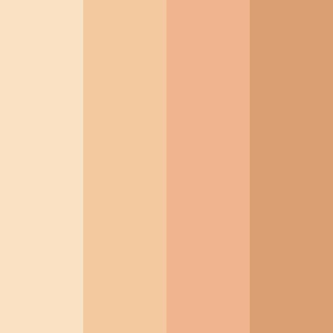 Download creamy beige color palette PNG image (square)