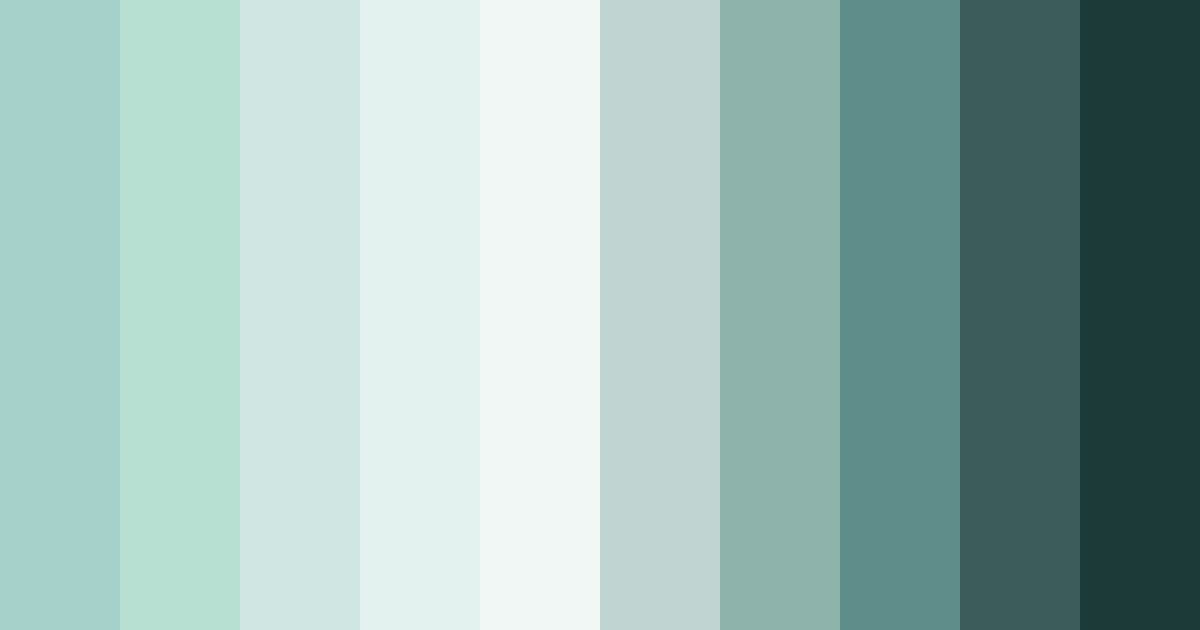 Serene Seafoam Symphony Color Palette - Hex Codes & PNG Download