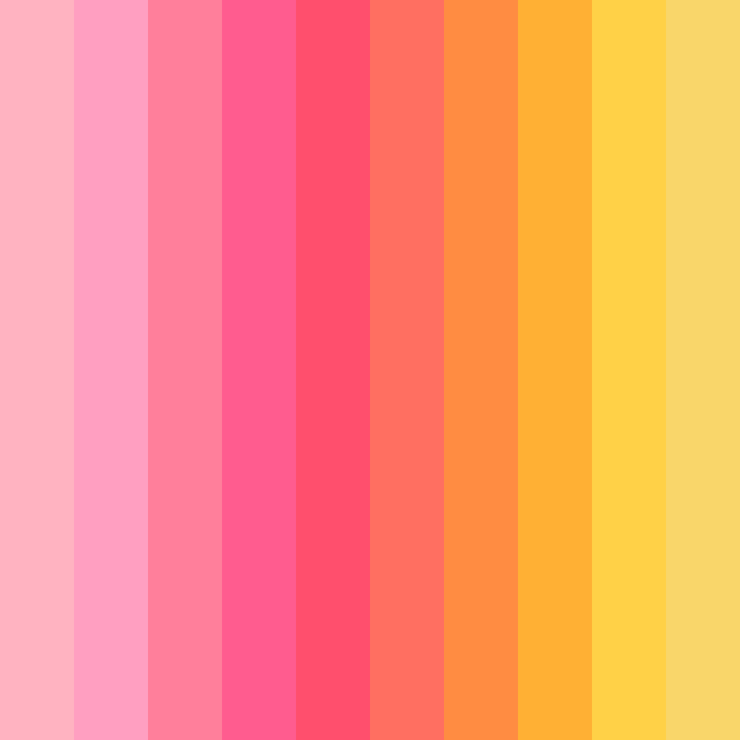 Download pink candy color palette PNG image (square)