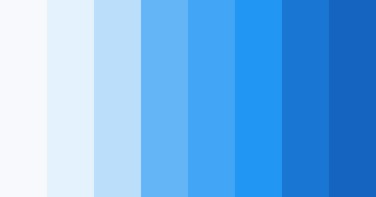 Shades of Blue Color Palette - Hex Codes & PNG Download