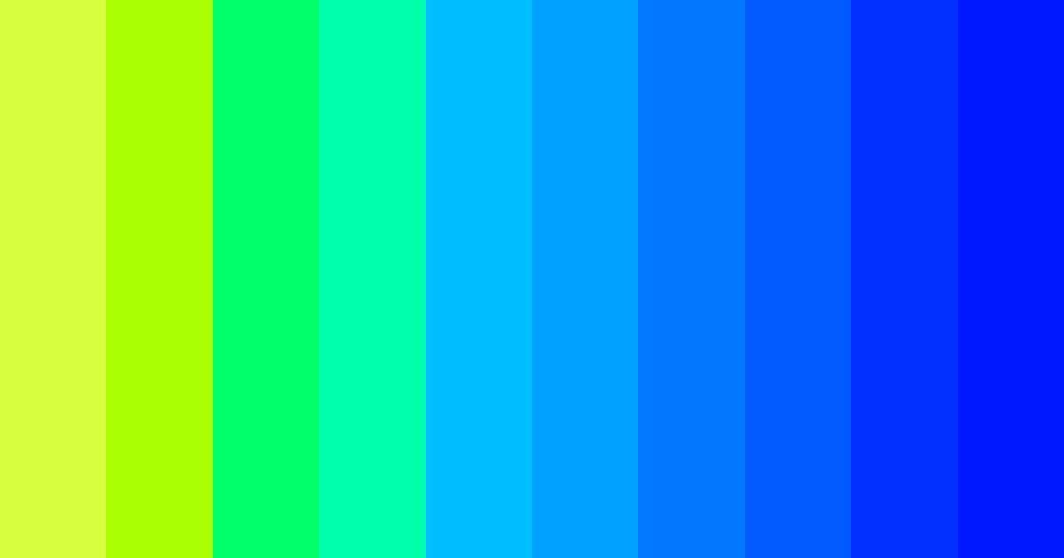 Download neon green color palette PNG image (landscape)