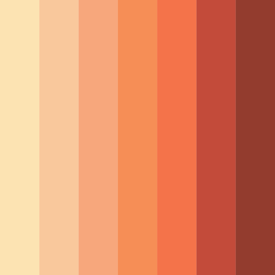 Download warm coral color palette PNG image (square)