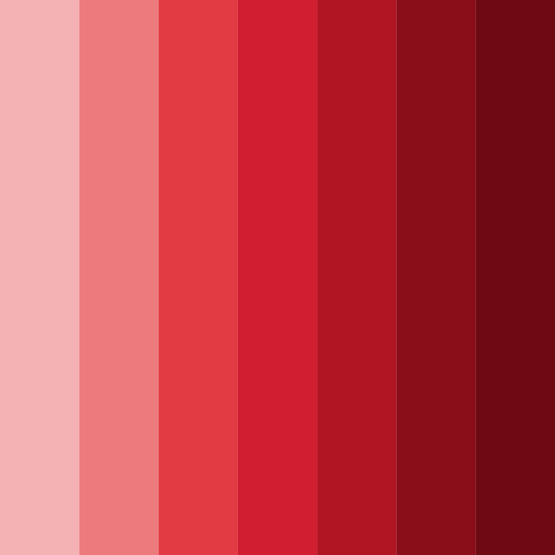 Download red shades color palette PNG image (square)