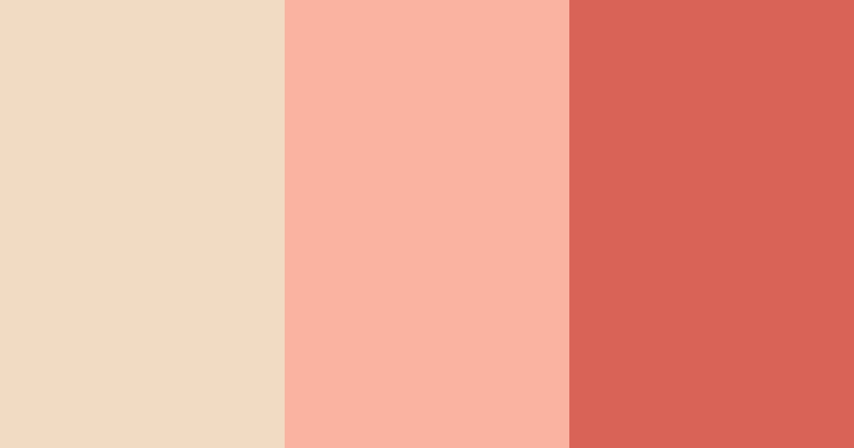 Download confident coral color palette PNG image (landscape)