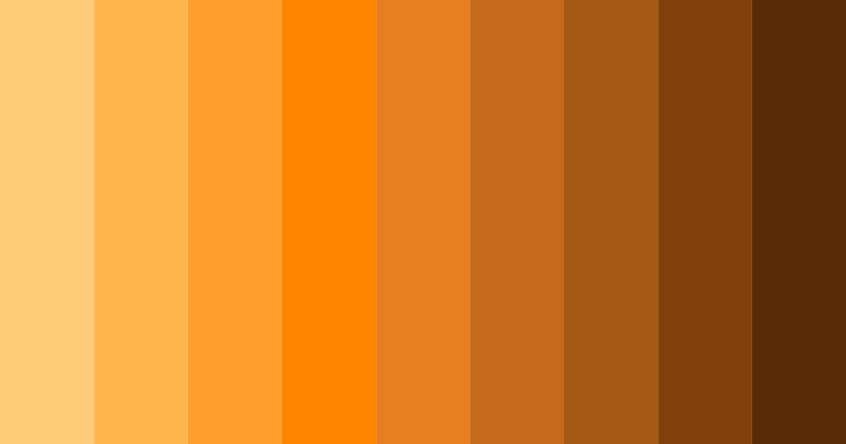 Download bright orange color palette PNG image (landscape)