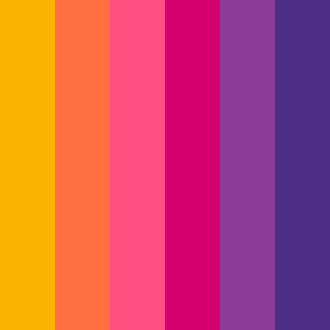 Download colorful sunset color palette PNG image (square)