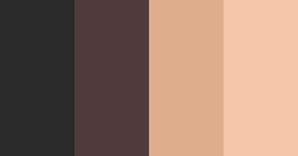 Download mellow coral color palette PNG image (landscape)