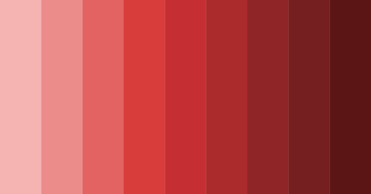 Shades of Red Color Palette - Hex Codes & PNG Download
